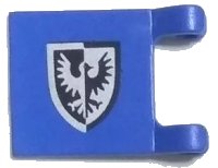 LEGO part Flag 2 x 2 Square with Black Falcon Shield Bottom Round Pattern 2335p43