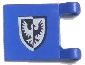 LEGO onderdeel Flag 2 x 2 Square with Black Falcon Shield Bottom Round Pattern (2335p43)
