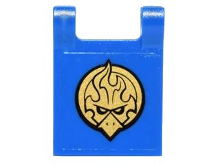 LEGO onderdeel Flag 2 x 2 Square with Gold Chima Eagle Emblem Pattern on Both Sides (Stickers) - Set 70146 (2335pb147)