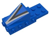 LEGO onderdeel Cockpit Space Nose with Black and Silver V Pattern 2336p35