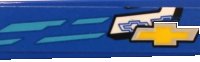 LEGO part Piastrella 1 x 4 con Strisce Azzurro Medio e Motivo Logo Chevrolet Giallo e Argento Lato Modello Sinistro (Adesivo) - Set 75891 2431pb0814L