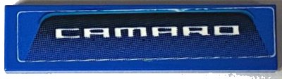 LEGO part Tile 1 x 4 with White 'CAMARO' Pattern (Sticker) - Set 75891 (2431pb0828)