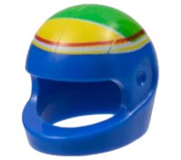 LEGO part Minifigure, Headgear Helmet Motorcycle (Standard) with Ferrari F. Massa Pattern 2446pb28