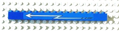 LEGO onderdeel Steen 1 x 16 met Wit Zigzag Pijl Links Patroon (Sticker) - Sets 4560 / 4561 (2465pb09)