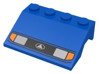 LEGO part Véhicule, Aile 3 x 4 Pente avec Motif Phares 2513pb04
