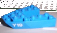 LEGO part Boat, Bow Brick 6 x 6 x 1 with 'Y19' Pattern on Both Sides (Stickers) - Set 6542 2626pb02