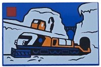 LEGO part Tile 2 x 3 with LEGO City Set Box Art Set 60470 Explorer Train Pattern 26603pb587