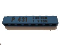 LEGO onderdeel Brick 1 x 8 with 'P 431 L 30 TON T 9 TON' Pattern 3008pb003