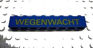 LEGO onderdeel Brick 1 x 8 with Yellow 'WEGENWACHT' Pattern (Sticker) - Set 1590-2 (3008pb087)