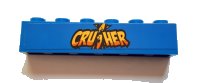 LEGO part Mattone 1 x 6 con Motivo 'CRUSHER' (Adesivo) - Set 60180 3009pb232