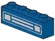 LEGO part Brick 1 x 4 with Car Grille Chrome Pattern (Undetermined Type) 3010pb035u
