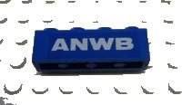 LEGO onderdeel Brick 1 x 4 with ANWB Pattern (Sticker) - Set 1590-2 3010pb037