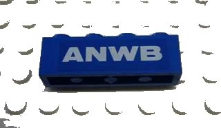 LEGO onderdeel Brick 1 x 4 with ANWB Pattern (Sticker) - Set 1590-2 (3010pb037)