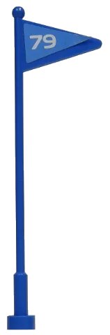 LEGO onderdeel Flag on Antenna Whip with 79 Pattern (Stickers) - Set 6579 (30322pb01)