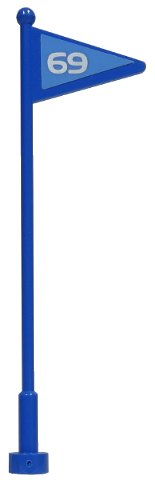 LEGO onderdeel Flag on Antenna Whip with 69 Pattern (Stickers) - Set 6586 (30322pb03)