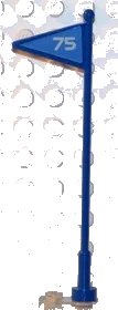 LEGO part Flag on Antenna Whip with 75 Pattern (Stickers) - Set 6575 30322pb07