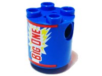 LEGO part Brick, Round 2 x 2 x 2 Robot Body with 'BIG ONE' Pattern 30361pb006