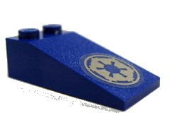 LEGO onderdeel Slope 18 4 x 2 with SW Imperial Logo Pattern (Sticker) - Set 7667 (30363pb012)