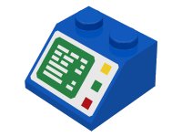 LEGO part Slope 45 2 x 2 with Computer Screen and Right Side Buttons Pattern 3039p23