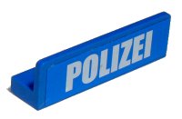 LEGO part Panneau 1 x 4 x 1 avec Motif 'POLIZEI' Blanc Police Gras Étroite (Autocollant) - Ensemble 7744 30413pb038