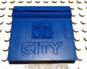 LEGO part Tuile, Modifiée 6 x 6 x 2/3 avec 4 Tenons et Logo City en Relief Négatif (30567)