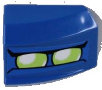 LEGO part Schräge, Gebogen 2 x 2 Lippe mit Limette Doppelte Scheinwerfer Muster Modell Linke Seite (Aufkleber) - Set 8118 30602pb083L