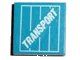 LEGO onderdeel Tile 2 x 2 with Transport Text on Crate Pattern (3068pb0054)