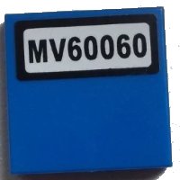 LEGO onderdeel Tile 2 x 2 with 'MV60060' Pattern (Sticker) - Set 60060 3068pb0839