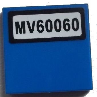 LEGO onderdeel Tile 2 x 2 with 'MV60060' Pattern (Sticker) - Set 60060 (3068pb0839)