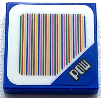 LEGO part Tile 2 x 2 with Super Mario Scanner Code POW Block Pattern (Sticker) - Sets 40414 / 71362 / 71391 / 71407 (3068pb1361)