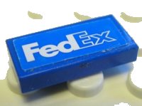 LEGO onderdeel Tile 1 x 2 with 'FedEx' Pattern (Sticker) - Set 8374 3069pb0023