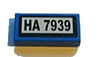 LEGO part Carreau 1 x 2 with Black 'HA 7939' on White Background Pattern (Sticker) - Set 7939 3069pb0086