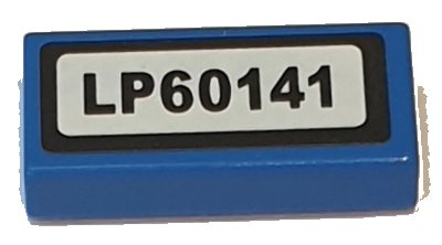 LEGO onderdeel Tile 1 x 2 with 'LP60141' Pattern (Sticker) - Set 60141 (3069pb0892)