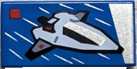 LEGO onderdeel Tile 1 x 2 with LEGO City Set 60430 Interstellar Spaceship Box Art Pattern 3069pb1278