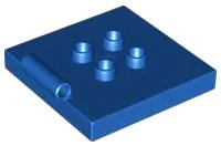 LEGO part Duplo Tile, Modified 4 x 4 with 4 Center Studs and Hinge 31068
