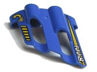 LEGO onderdeel Technic, Panel Fairing # 1 Large Short, Large Holes, Side A with White '8444' and Yellow Arrow Pattern (Stickers) - Set 8444 32190pb04