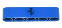 LEGO onderdeel Technic, Liftarm Dik 1 x 5 met Ferrari Logo Zwart Paard Patroon 32316pb074
