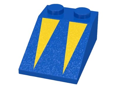 LEGO onderdeel Slope 33 3 x 2 with Yellow Triangles Pattern (3298p18)