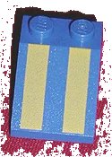 LEGO onderdeel Slope 33 3 x 2 with Yellow Stripes Pattern 3298px3