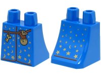 LEGO onderdeel Lower Body, Skirt with Wizard Robe with Gold Stars and Moons, Dark Orange Rope with Key and Dark Tan Pouch Pattern (BAM) 36036pb036