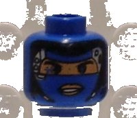 LEGO part Minifigure, Head Alien with Robot Female, Lips Pattern 3626pb0081