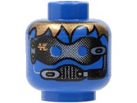 LEGO onderdeel Minifigure, Head Alien with Robot Male, Blue Eyes Pattern 3626pb0097