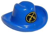 LEGO part Minifigure, Headgear Hat, Cowboy with Oval and Two Crossed Cutlasses Pattern 3629px1
