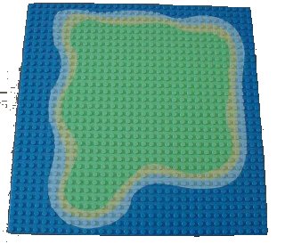 LEGO onderdeel Baseplate 32 x 32 with Paradisa Island Pattern (3811pb01)