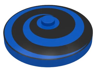 LEGO onderdeel Dish 4 x 4 Inverted (Radar) with Solid Stud with Black Spiral Pattern (3960p02)