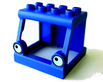 LEGO onderdeel Duplo Cabin 4 x 4 x 2 with Bob the Builder Lofty Eyes Pattern (40631pb01)