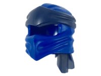 LEGO part Minifigure, Headgear Ninjago Wrap Type 4 with Molded Dark Blue Headband  Pattern 40925pb02