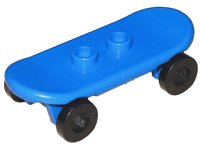LEGO part Minifigure, Utensil Skateboard Deck with Black Wheels (42511 / 2496) 42511c01