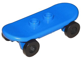 LEGO part Minifigure, Utensil Skateboard Deck with Black Wheels (42511 / 2496) (42511c01)