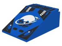 LEGO onderdeel Windscreen 6 x 4 x 2 Canopy with Ice Planet Logo Pattern 4474p61